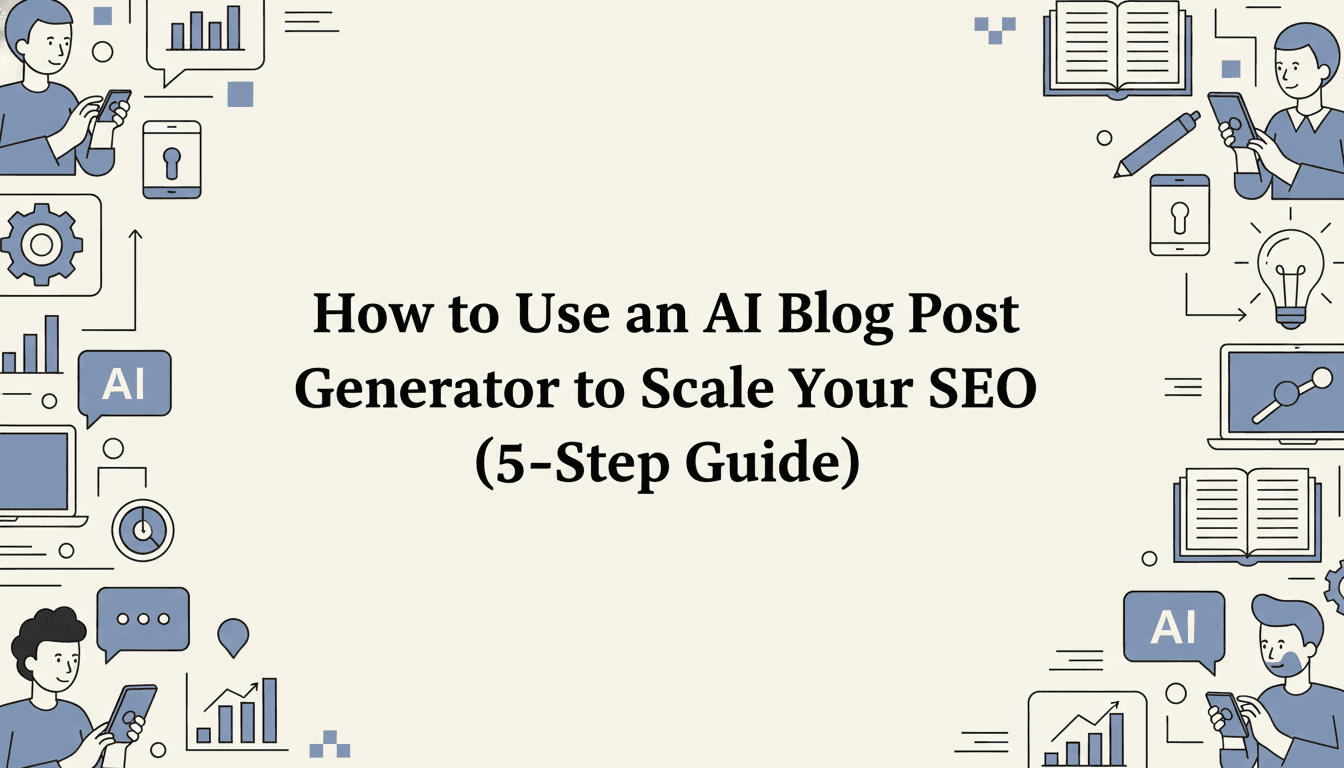 How to Use an AI Blog Post Generator to Scale Your SEO (5-Step Guide)