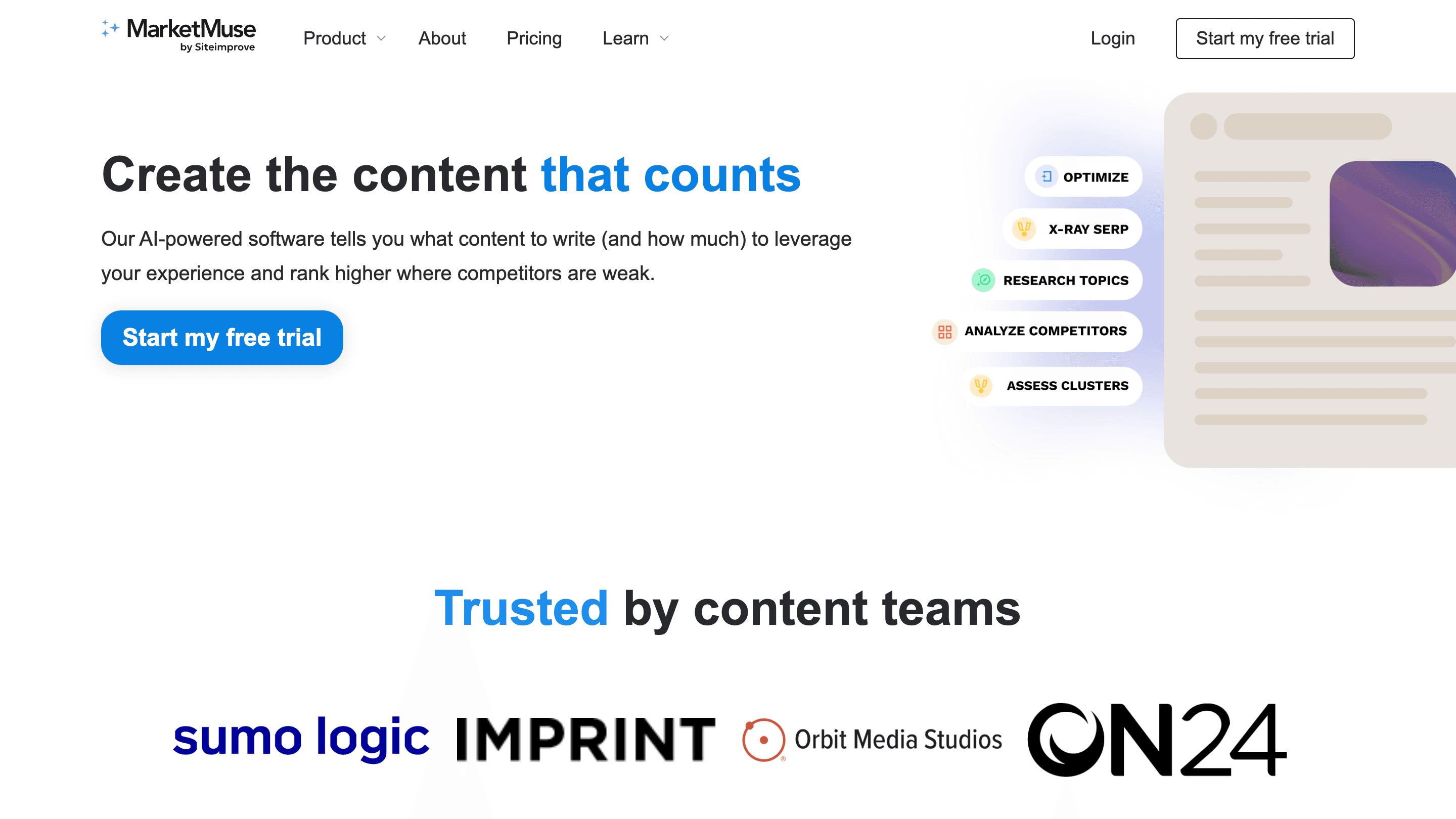 MarketMuse website screenshot